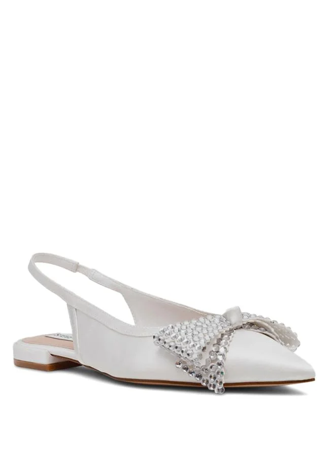 Saraphina Ivory Women's Slingback Flat Sandals