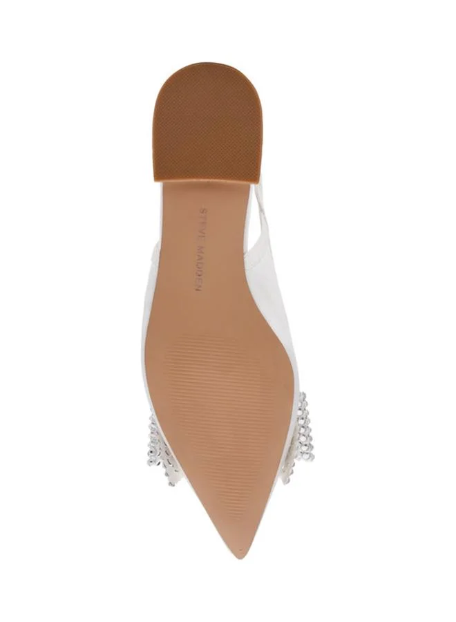 Steve Madden  Saraphina Ivory Women's Slingback Flat Sandals for Women | Best Price UAE