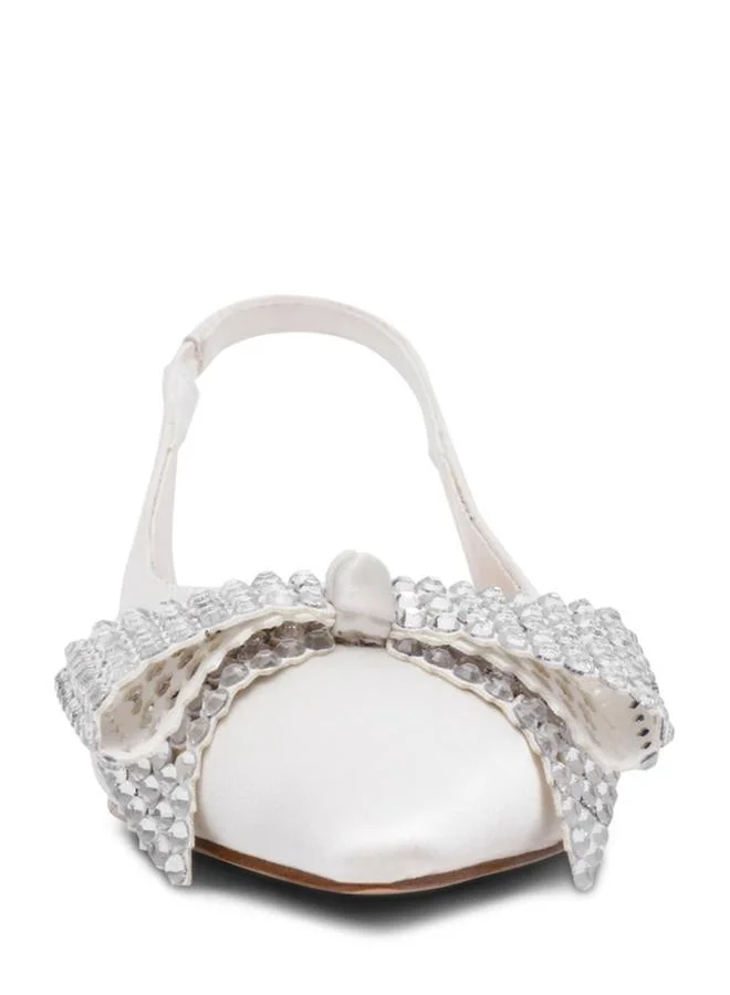 Steve Madden  Saraphina Ivory Women's Slingback Flat Sandals for Women | Best Price UAE