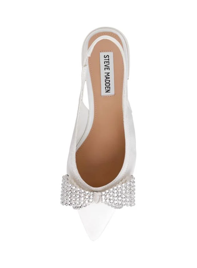 Steve Madden  Saraphina Ivory Women's Slingback Flat Sandals for Women | Best Price UAE
