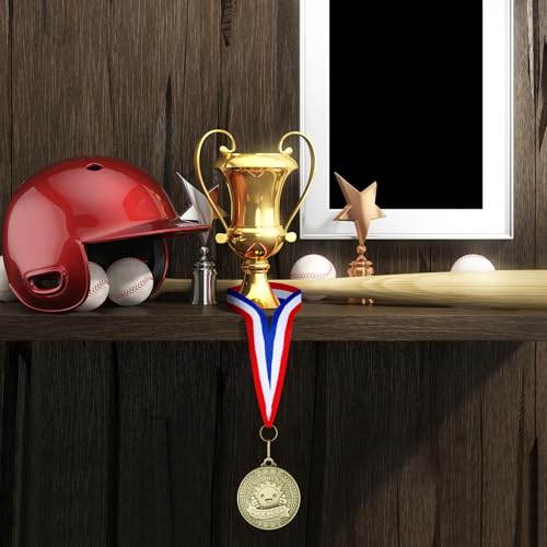 Loetere 12 Pcs Participant Award Medal with Neck Ribbon 2 Inches Metal Participation Medals Trophy for Adults Sports Competition Tournaments Event Team Prize Party Favors Decor(Classic) - Image 4