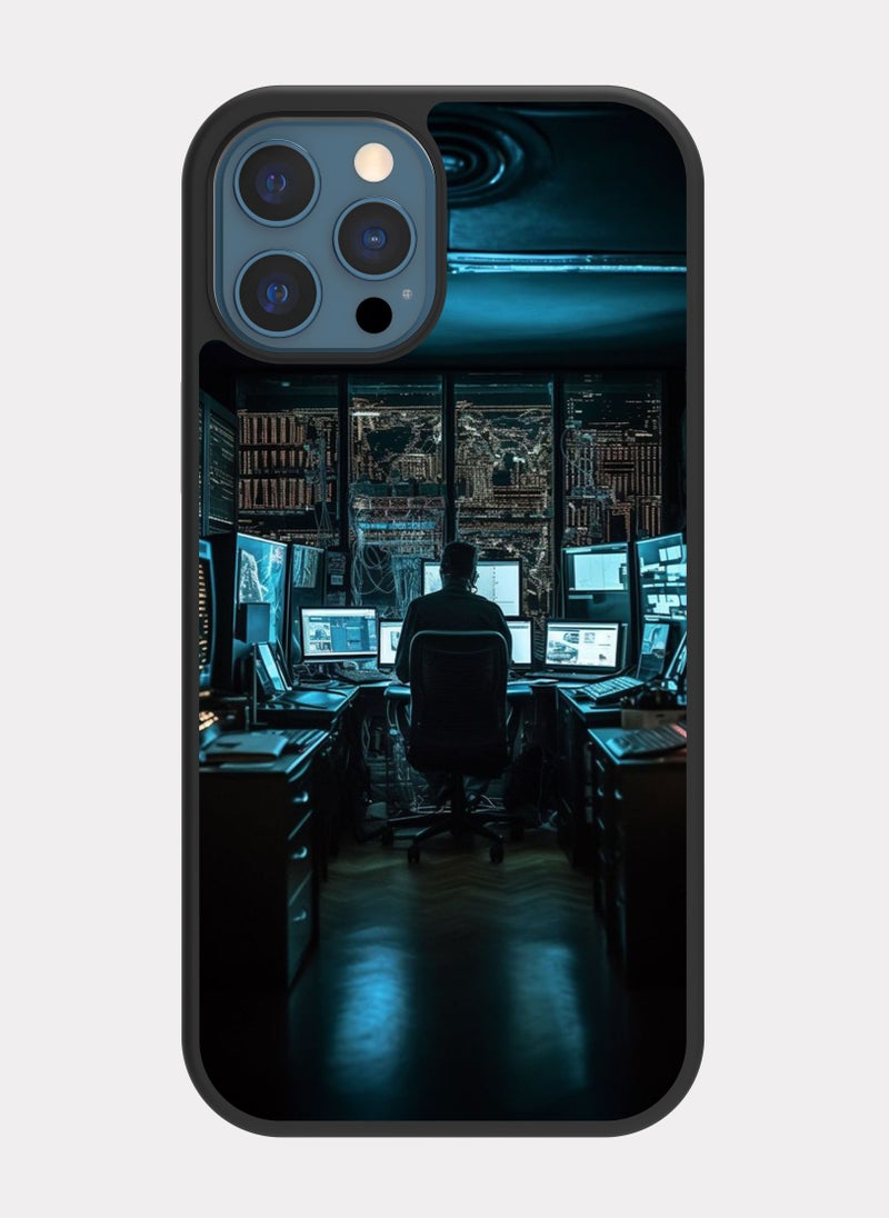 بكسلات كفر ايفون 12 برو ماكس هاكر مبرمج قيمر ازرق - Image 1