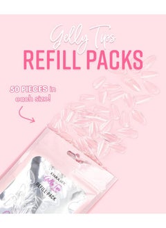 KIARA SKY Soak Off Gelly Tips Refill Pack Coffin Shape Long Length (Size 6 7 8 9)  - Image 2