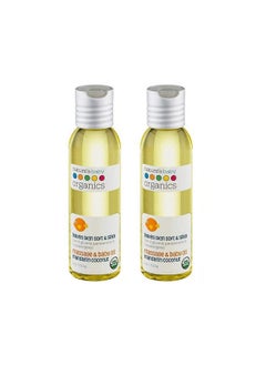 Nature's Baby Organics Baby Oil Soothing & Hydrating Shower Oil No Mineral Oil & Nongreasy Soft & Healthy Skin Massage Oil For Newborn & Kids Sunflower & Olive Oil Mandarin Coconut (2  - Image 1
