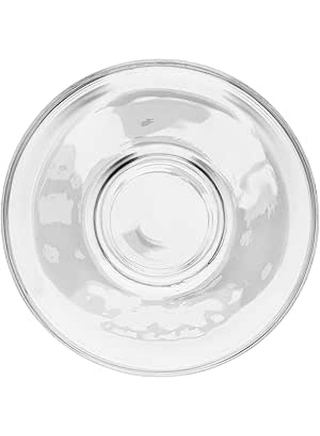 2 Pcs Clear Glass Saucer Plates For Tea Snacks Transparent Round Storage Dishes - Image 1
