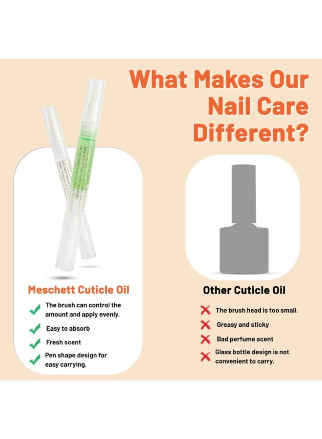 Meschett 2PCS Cuticle Oil Pens for Nail Care,Cuticle Revitalizer Oil Pen with Soft Brush,Cuticle Oil to Prevent Nail Cracking and Dry (Lily & Apple Flavor) - Image 2