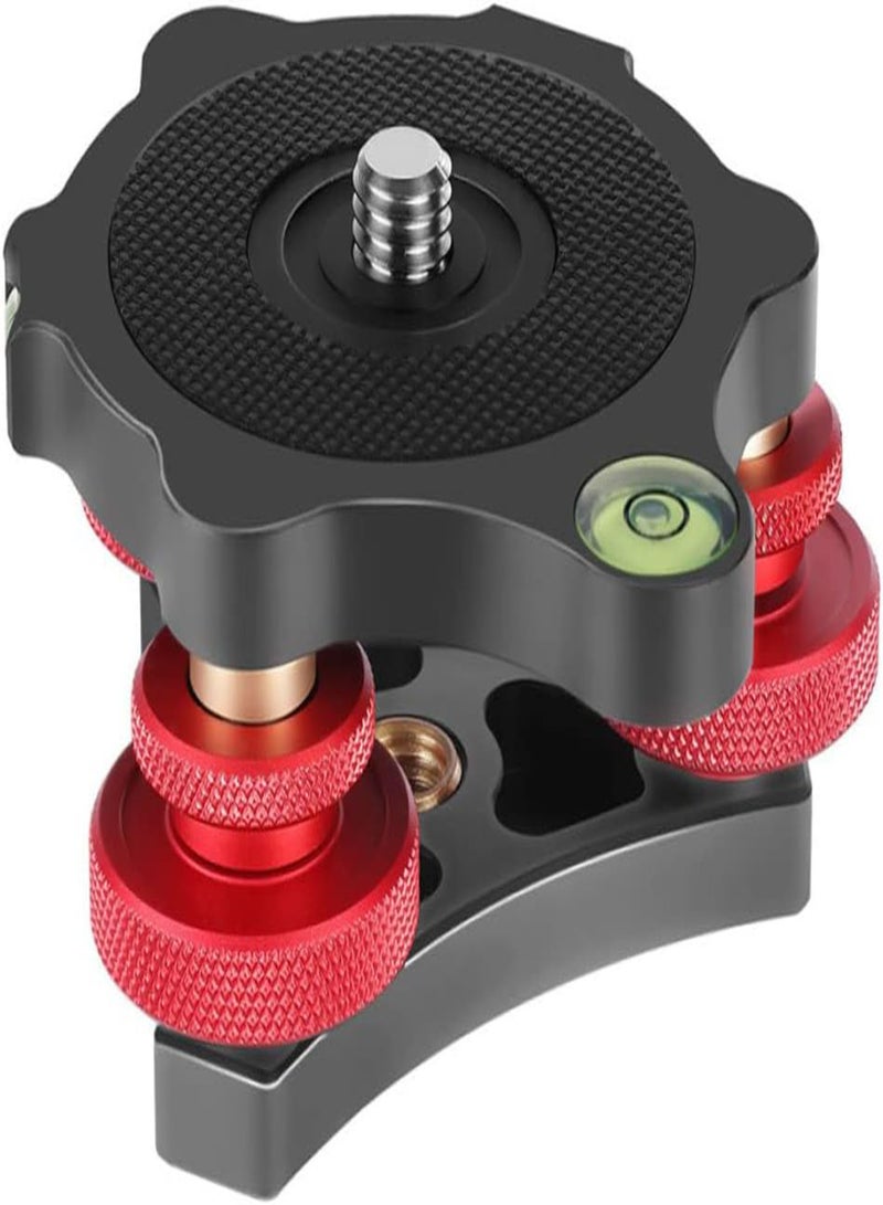 GGOOT Tripod Leveler Tri-Wheel Base with Bubble Level 3 Adjustment Dials Precision for Cameras Photography, Tripod Leveler,Tri-Wheel Leveler,Tripod Base,Tri-Wheel Leveling Base,Levelling Base - Image 1
