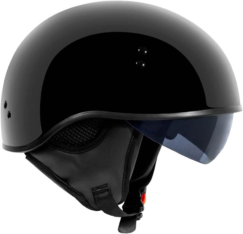 TORC T59 Motorcycle Half Helmet with Magnetic Buckle - DOT Approved - Image 1