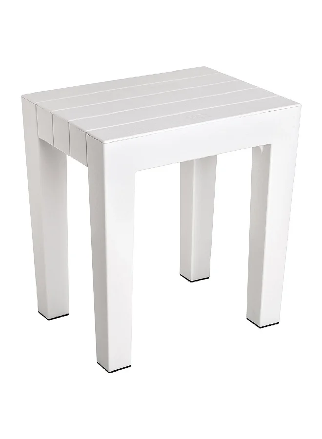 TATAY Sturdy Multi-Purpose High Quality Polypropylene Stool White 41.656 x 38.1 x 28.956 cm 4436501