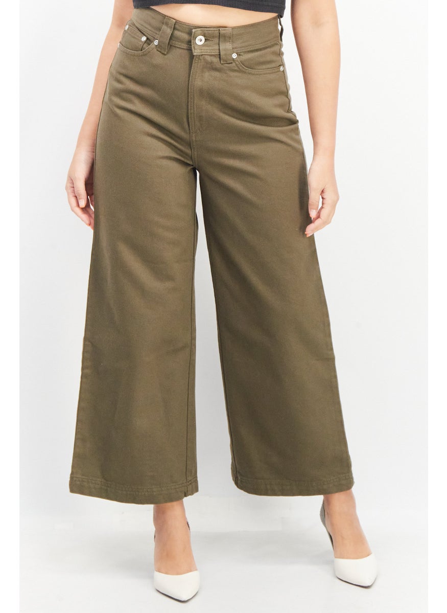 Women Regular Fit Textured Wide Leg Pants, Dark Olive - pzsku/Z288C958AB4B6FB497D25Z/45/_/1732780768/bfa36e2a-3b23-4dd9-b77e-cd1b9ce00a66