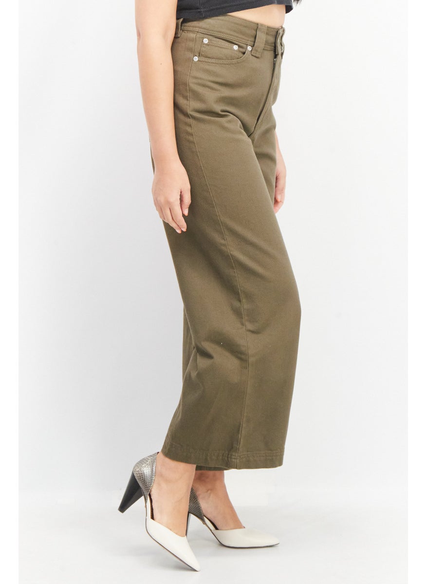 Women Regular Fit Textured Wide Leg Pants, Dark Olive - pzsku/Z288C958AB4B6FB497D25Z/45/_/1732780769/6b828c52-d460-475c-84c9-9fa9b2923fd9