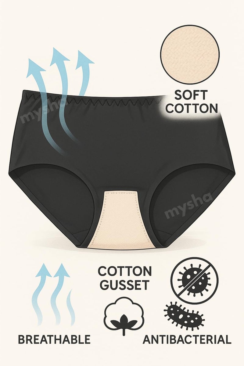 Mysha Seamless Panty Combo Pack for Women - Hipster Underwear Multipack - Image 3