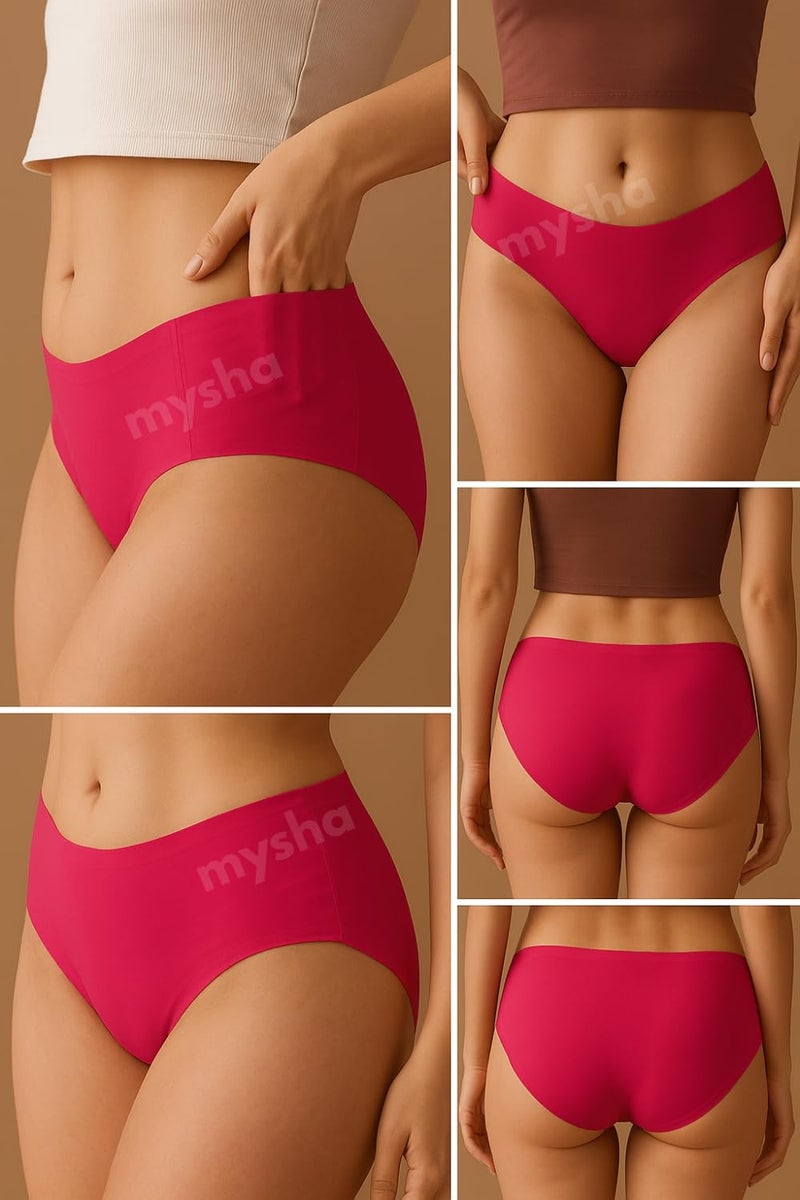 Mysha Seamless Panty Combo Pack for Women - Hipster Underwear Multipack - Image 4