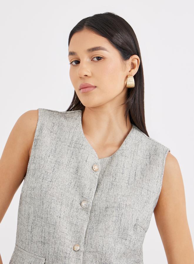 ستايلي ستيلي سترة بدون أكمام بأزرار - Image 3