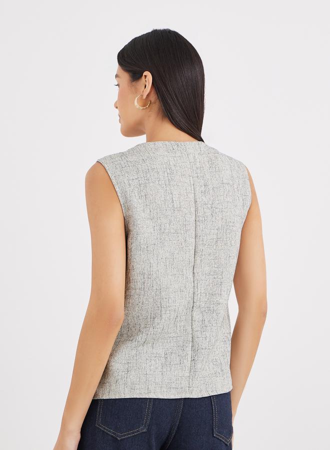 ستايلي ستيلي سترة بدون أكمام بأزرار - Image 4