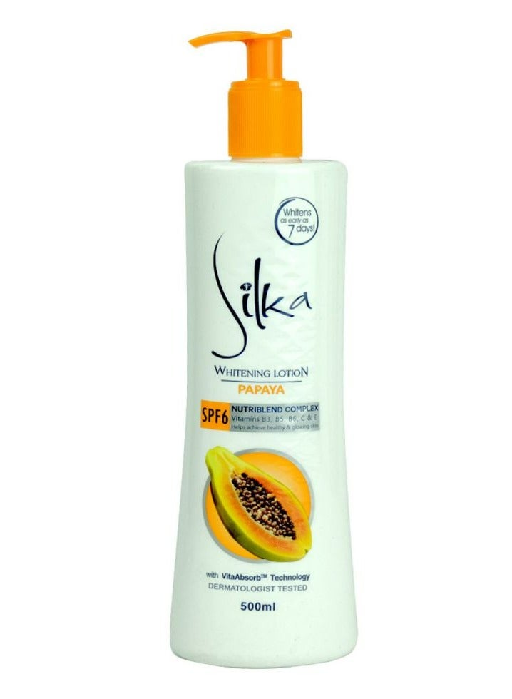 Silka Whitening Lotion Papaya Spf6 500 ML