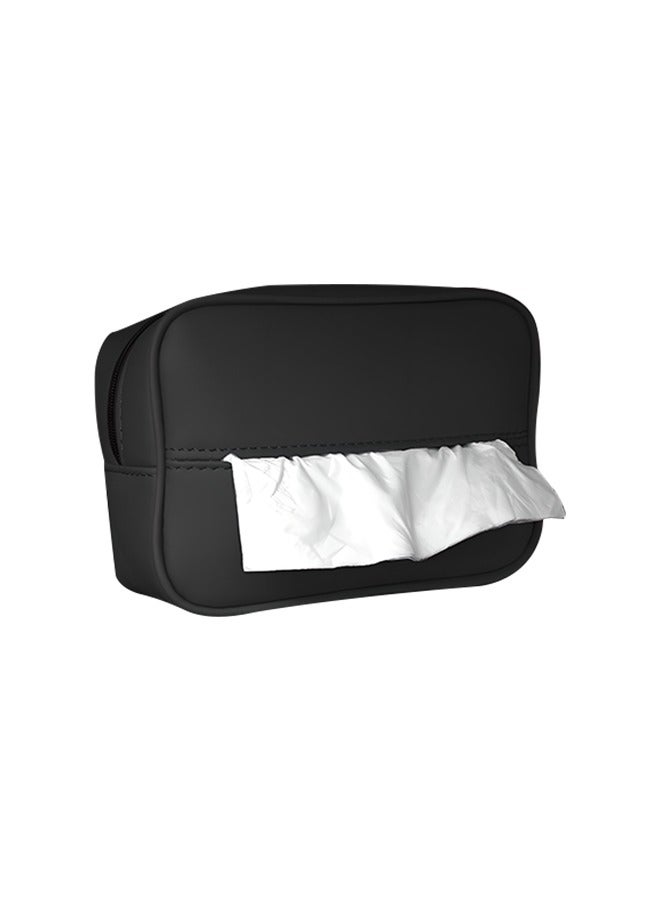 Generic Car Tissue Holder Car Tissue Box Easy to Use Smooth Zipper Design for Convenient Tissue Replacement Effortless Tissue Dispensing Portable Auto Accessories - Image 1