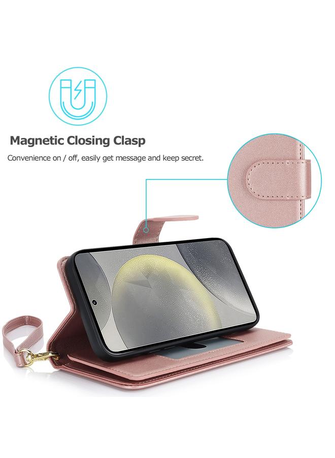 S-TOP Case For Samsung Galaxy S24 Ultra 5G Multi-Card Wallet RFID Leather Phone Case - Image 5