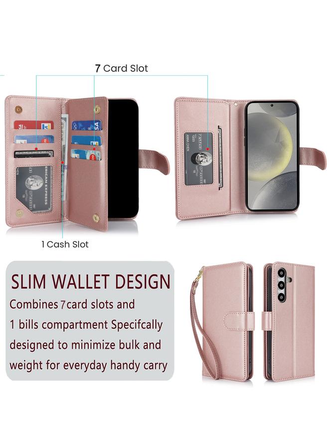 S-TOP Case For Samsung Galaxy S24 Ultra 5G Multi-Card Wallet RFID Leather Phone Case - Image 4