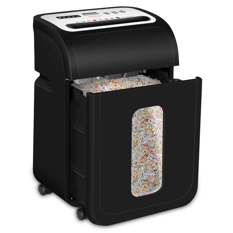 VidaTeco 14-Sheet Paper Shredder for Home Office Heavy Duty with 60 Mins Running Micro Cut, US Patented Blade, Shred Card/CD/Clip/Staple, 5.3-Gal Pullout Bin, AUTO Jam Proof(ETL) - Image 1