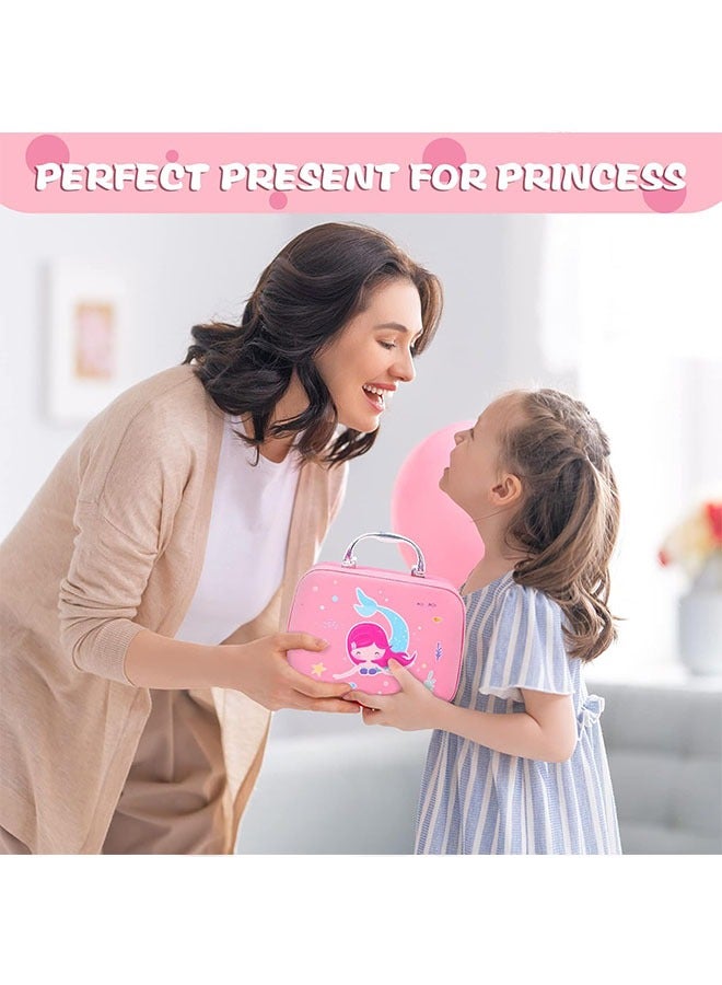 Makeup Kit With Storage Box Pink Color Portable, Durable And Washable Makeup Kit, Nail Polish Set, Non-Toxic, Satisfy Children's Curiosity, Ideal Gift  - Image 5