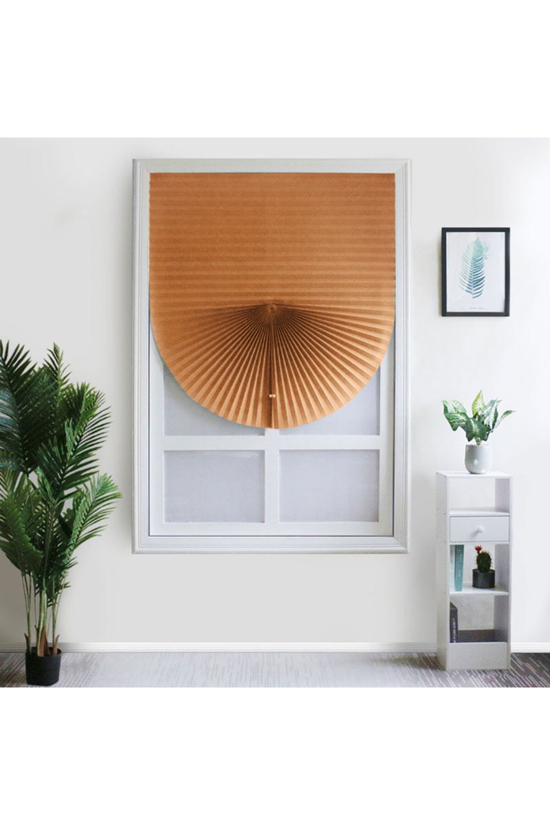 L-90x150CM 5 1PC Self-Adhesive Non-Woven Pleated Blinds Folding Curtains For Kitchen Balcony Shades