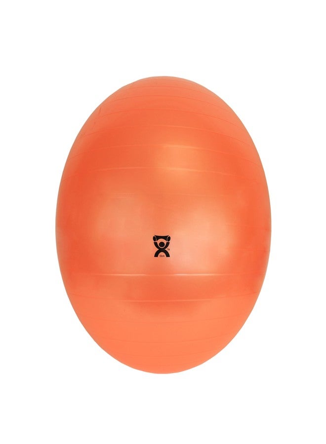 CanDo Inflatable Exercise Ball - Red 22", Durable Extra Thick Non-Slip Stability Ball for Core Workouts, Yoga, Pilates, Active Seating, Physical Therapy, Pregnancy, Home Gym, Flexibility - Image 1