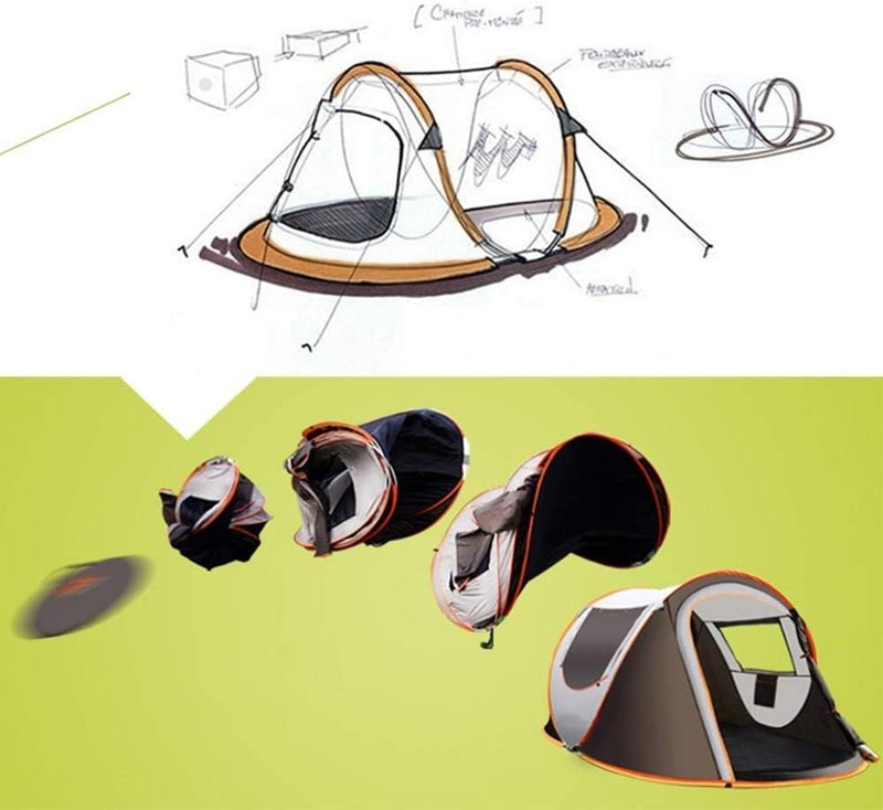 NEELABIL Camping Instant Tent 5-8 Person, Pop-Up Family Outdoor Tent | Rain-Proof Wind-Proof Portable Automatic Unfold for Camping Travel - خيمة تخييم فورية 5-8 أشخاص - Image 3