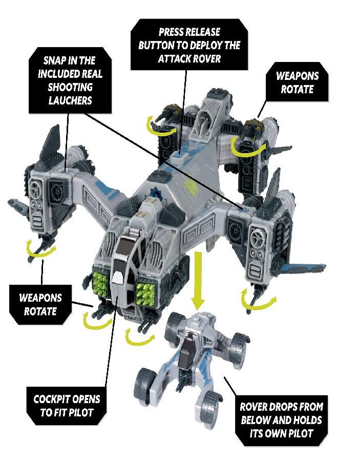 PlayMonster Snap Ships Gladius AC-75 Drop Ship - Construction Toy for Custom Building and Battle Play - Ages 8+  - Image 3