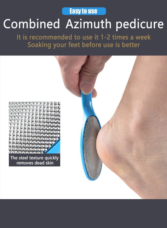 بونيتو مجموعة أدوات العناية بالقدمين الاحترافية 20 في 1، مجموعة أدوات العناية بالقدمين الاحترافية، مجموعة أدوات العناية بالقدمين من الفولاذ المقاوم للصدأ، مجموعة أدوات إزالة الجلد الميت للرجال والنساء للرجال أو النساء أفضل هدية منزلية (أزرق) - Image 4