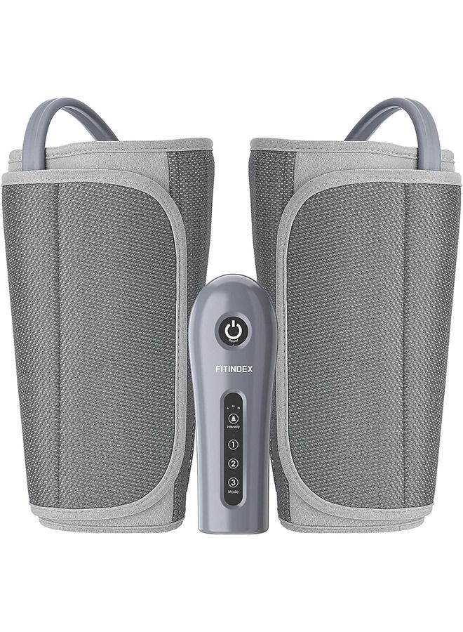 FITINDEX مدلك الساقين FITINDEX، مدلك ضغط الساقين للدورة الدموية وتخفيف الألم، تدليك القدم والساق والفخذ للرياضيين، 3 أوضاع و3 شدة، يساعد في الوذمة وتورم الساقين، هدية للرجال والنساء - Image 1