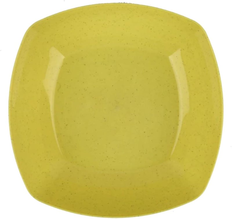 Semco Plastic Plates - Disposable Plates for BBQ Party Dinner Travel and Events, Microwavable Recyclable - Multicolor