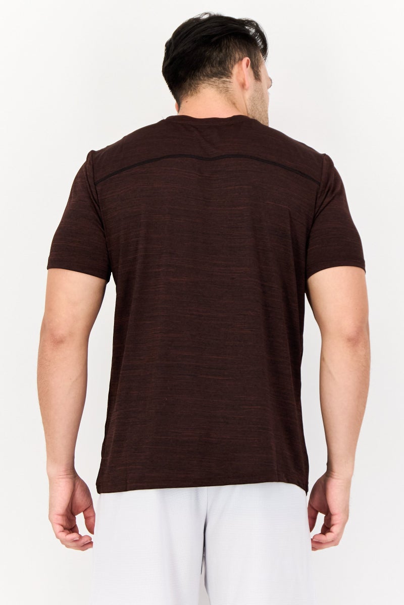 SKECHERS Men Sportswear Fit Short Sleeves Training T-Shirt, Brown - Image 2