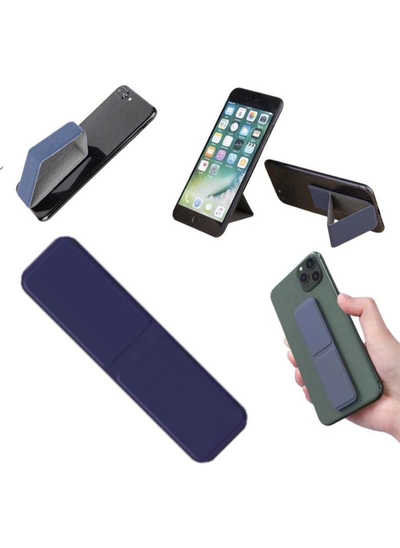 Mobile Phone Holder, Multi-Angle Stand, Horizontal and Vertical Phone Holder, Ultra Slim Stick-On Phone Holder for Most Smartphones (Navy)