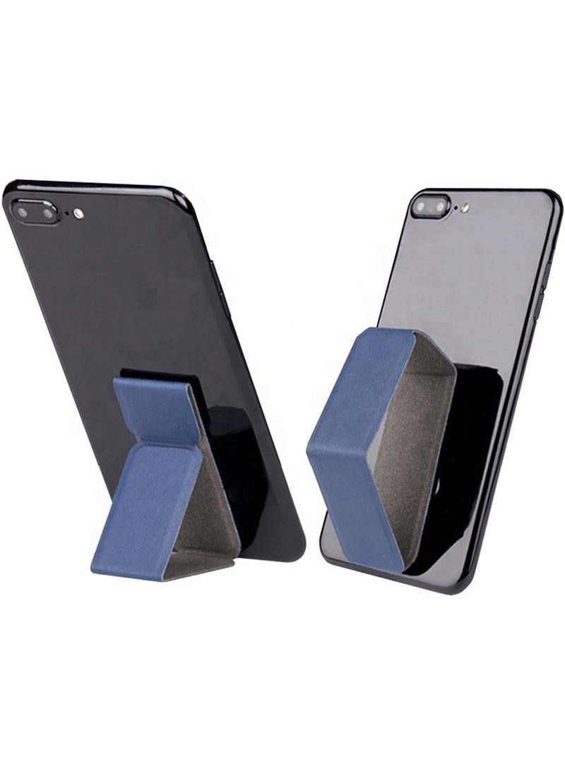 Mobile Phone Holder, Multi-Angle Stand, Horizontal and Vertical Phone Holder, Ultra Slim Stick-On Phone Holder for Most Smartphones (Navy)