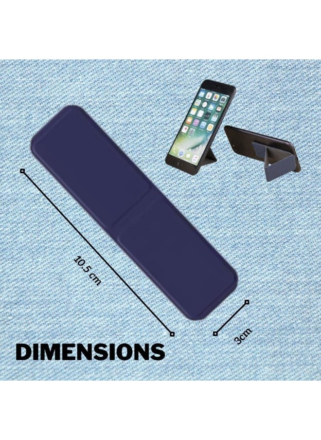 Mobile Phone Holder, Multi-Angle Stand, Horizontal and Vertical Phone Holder, Ultra Slim Stick-On Phone Holder for Most Smartphones (Navy)