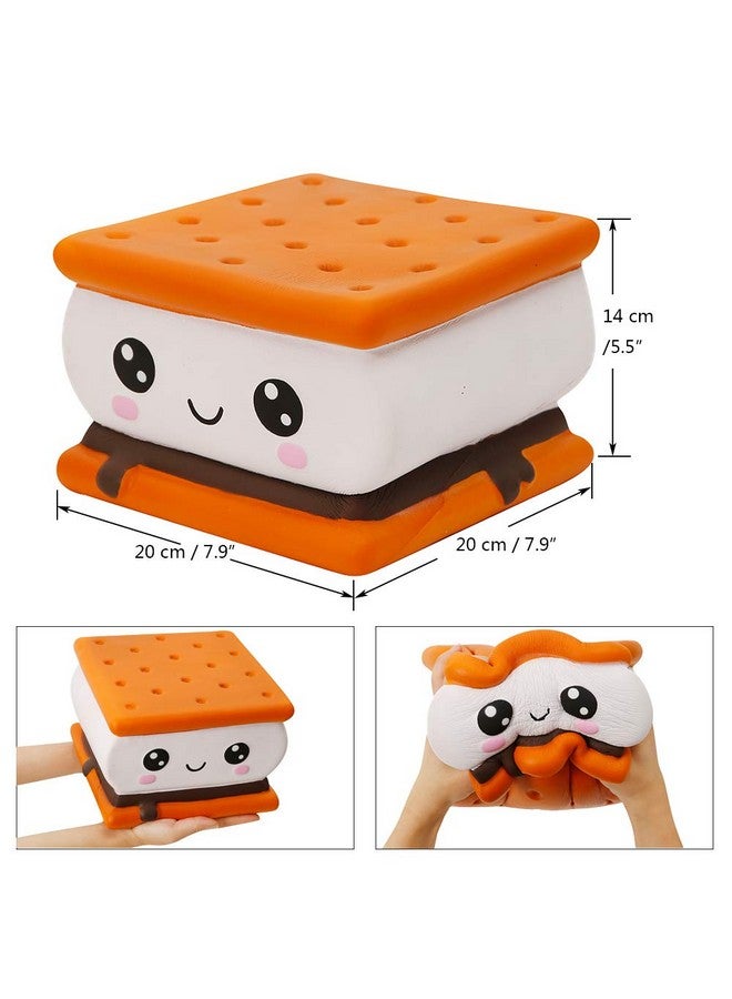 Anboor Jumbo Squishy Toy Smore Food7.9" Big Squishies Kawaii Toyslow Rising Candy Food Scented Squeeze Toy Gift For Kids Adults - Image 3
