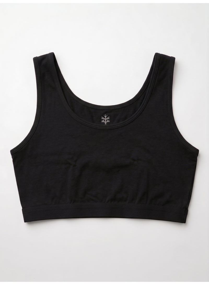 Girl`s Soft Bra Cotton - black