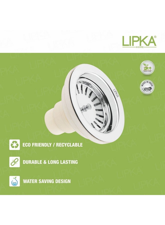 Lipka Lipka 4.5-Inch Round Kitchen Sink Coupling - Premium Stainless Steel & PVC Drain Coupler with Chrome Finish | Rust-Free, Corrosion-Resistant, Durable Waste Coupling for Sink, Basin & Kitchen Drain - Image 4