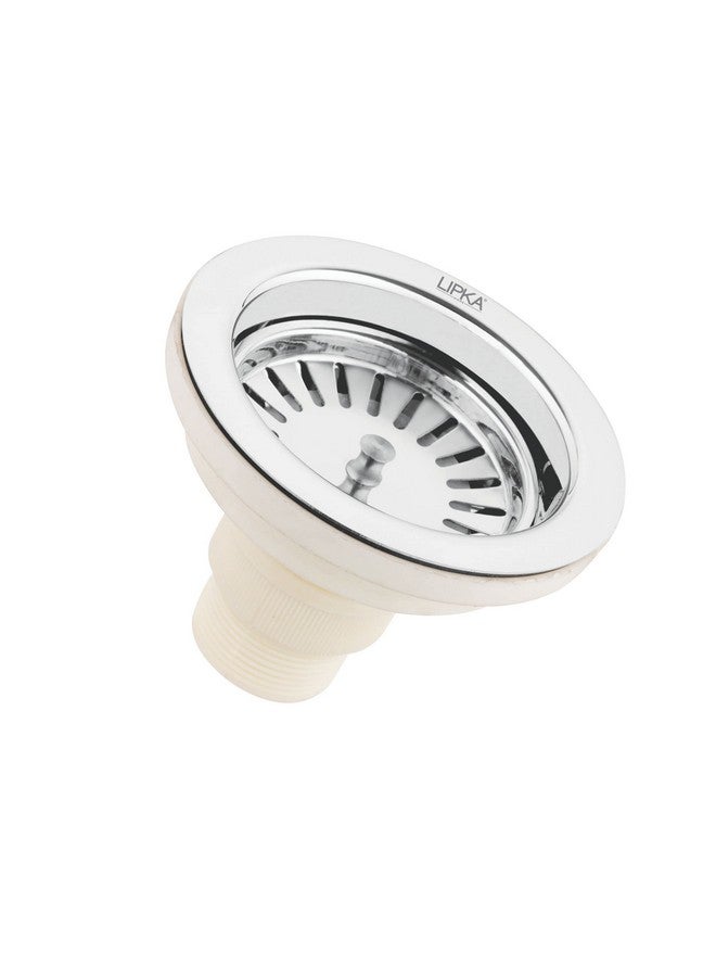 Lipka Lipka 4.5-Inch Round Kitchen Sink Coupling - Premium Stainless Steel & PVC Drain Coupler with Chrome Finish | Rust-Free, Corrosion-Resistant, Durable Waste Coupling for Sink, Basin & Kitchen Drain - Image 1