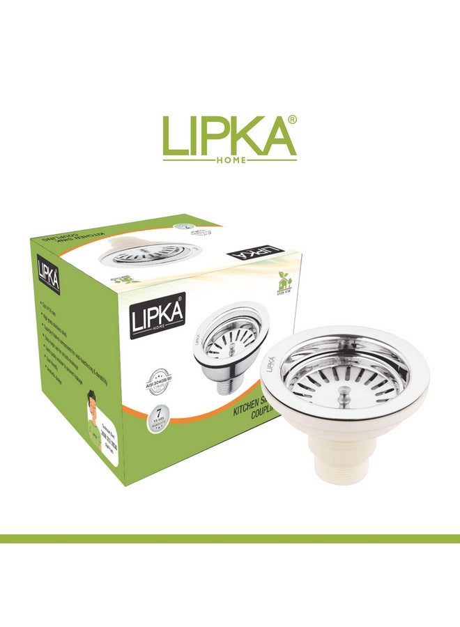 Lipka Lipka 4.5-Inch Round Kitchen Sink Coupling - Premium Stainless Steel & PVC Drain Coupler with Chrome Finish | Rust-Free, Corrosion-Resistant, Durable Waste Coupling for Sink, Basin & Kitchen Drain - Image 5