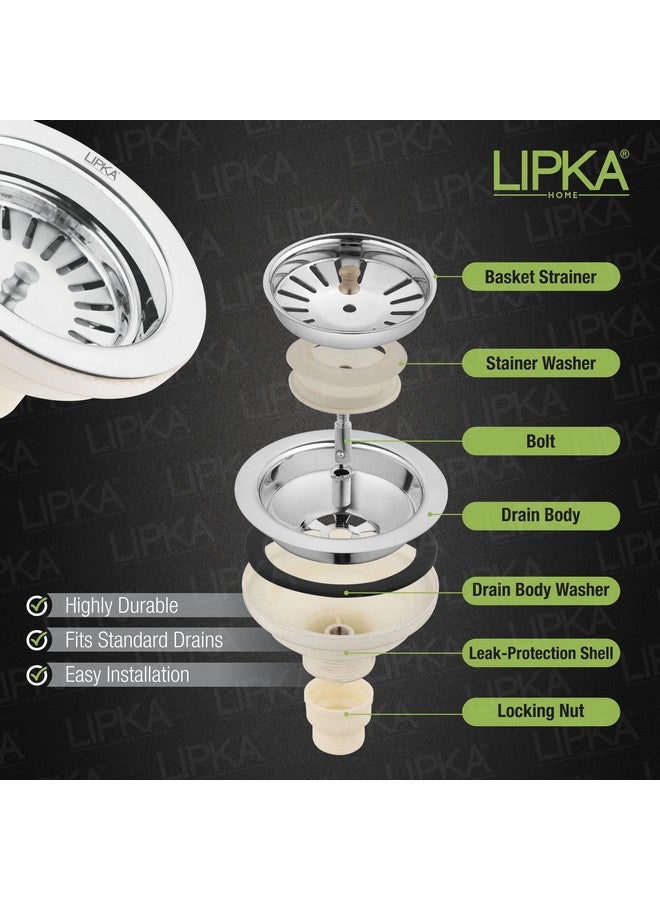 Lipka Lipka 4.5-Inch Round Kitchen Sink Coupling - Premium Stainless Steel & PVC Drain Coupler with Chrome Finish | Rust-Free, Corrosion-Resistant, Durable Waste Coupling for Sink, Basin & Kitchen Drain - Image 3
