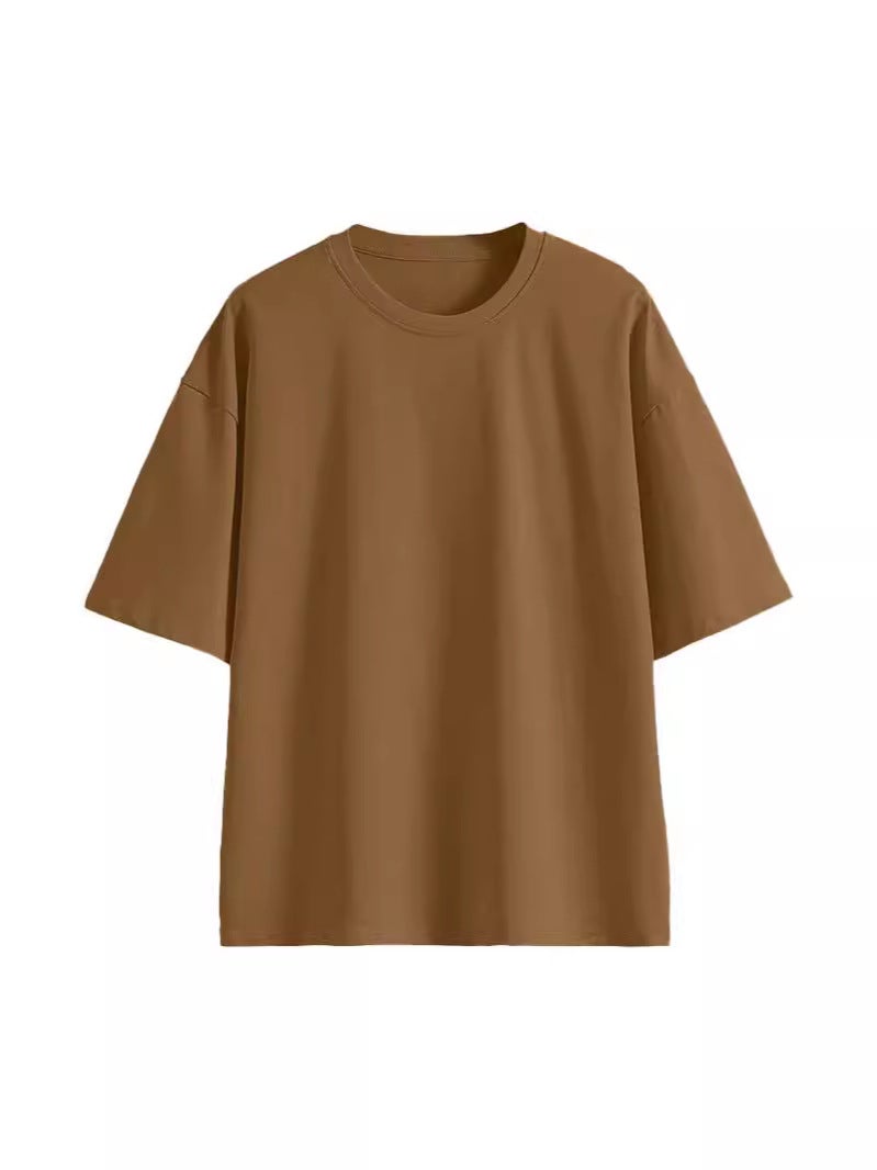 Off-Shoulder Style Hebei Back Cover Collar 200G Combed Tight Kidsren'S Clothing Light Version T-Shirt 100% Cotton Kidsren'S Short-Sleeved Light Plate - Image 5