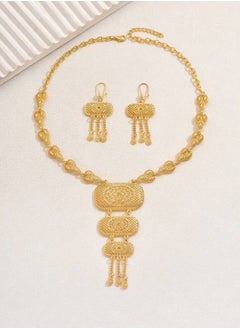 GOLDMAX 21k Gold Plated Necklace & Earrings Jewelry Set For Women  - Image 3