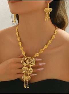 GOLDMAX 21k Gold Plated Necklace & Earrings Jewelry Set For Women  - Image 4
