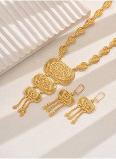 GOLDMAX 21k Gold Plated Necklace & Earrings Jewelry Set For Women  - Image 2