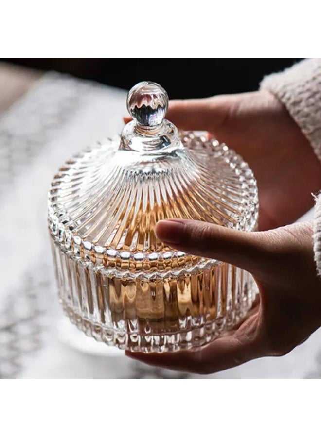 large glass sugar bowl - Image 2