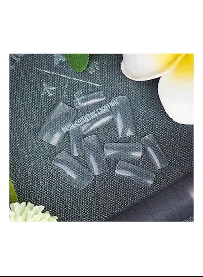 500-Piece Acrylic French False Nail Clear - Image 3