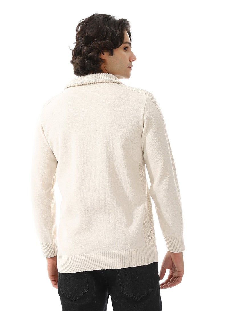 Andora Upper Zipper Through Long Sleeves Pullover  - Image 3