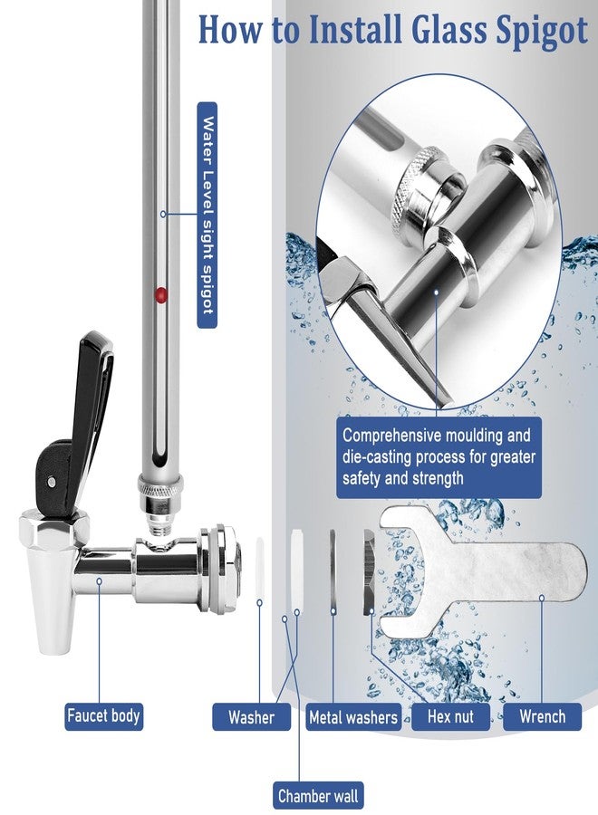 Fetechmate 10 inch Stainless Steel Sight Glass Spigot Compatible with Be-rkey Gravity Water Filtration System Sight Glass Clear View Spigot for The Travel, Big, Royal and Other Brand by Fetechmate - Image 4
